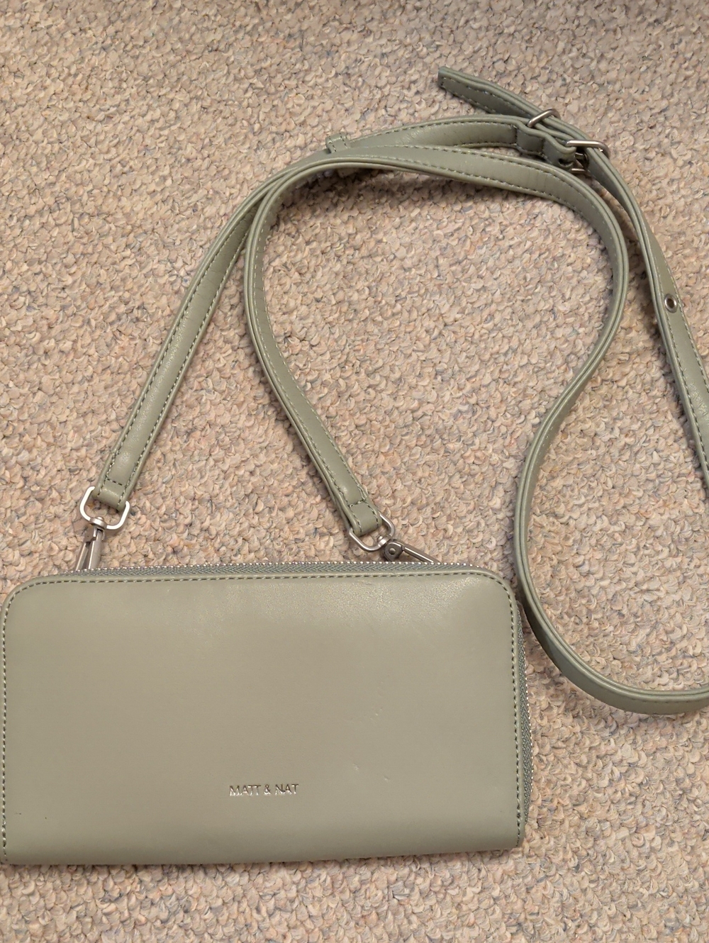 Matt & Nat Olive Green Crossbody Wallet Bag